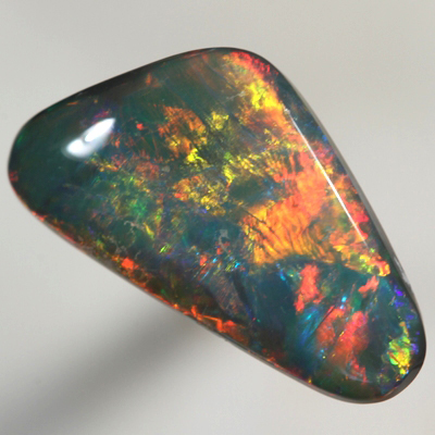 SOLID SEMI BLACK OPAL Bright red rolling flashes and a Fishscale Harlequin Pattern. With VIDEO  